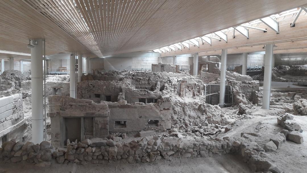 Akrotiri Archaeological Site, Akrotiri, Santorini, Greece