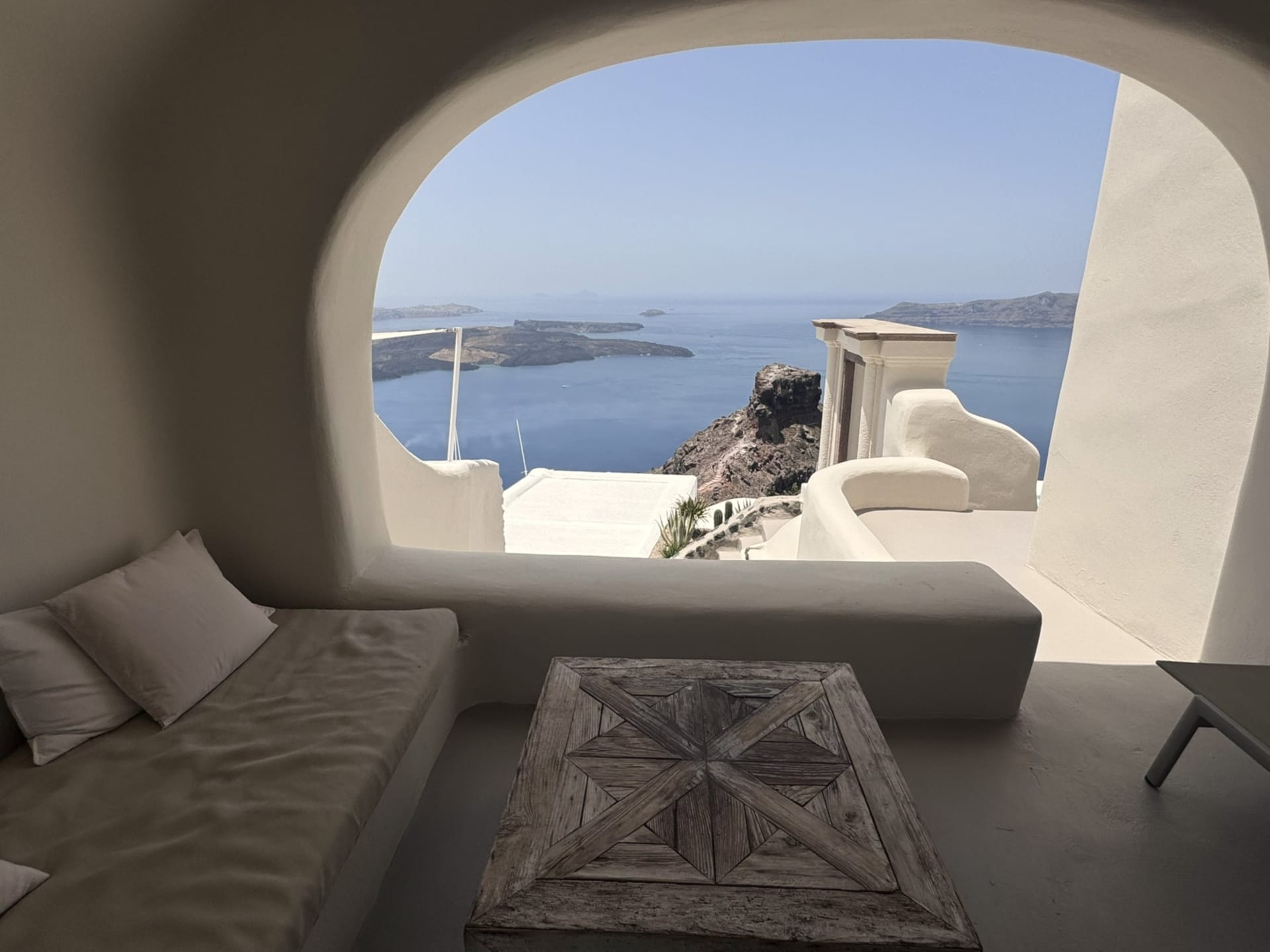 Premium Spa Room with Indoor Hot Tub with Private Balcony & Caldera View