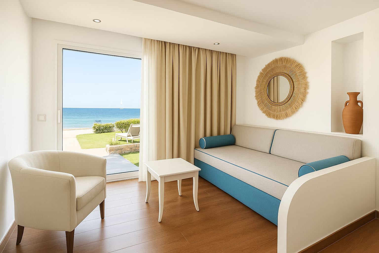 Junior Suite Beach Front with own Garden