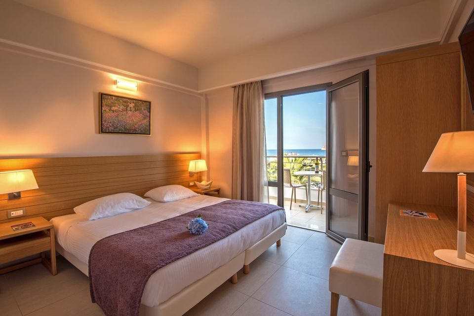 Double room with pool or garden view