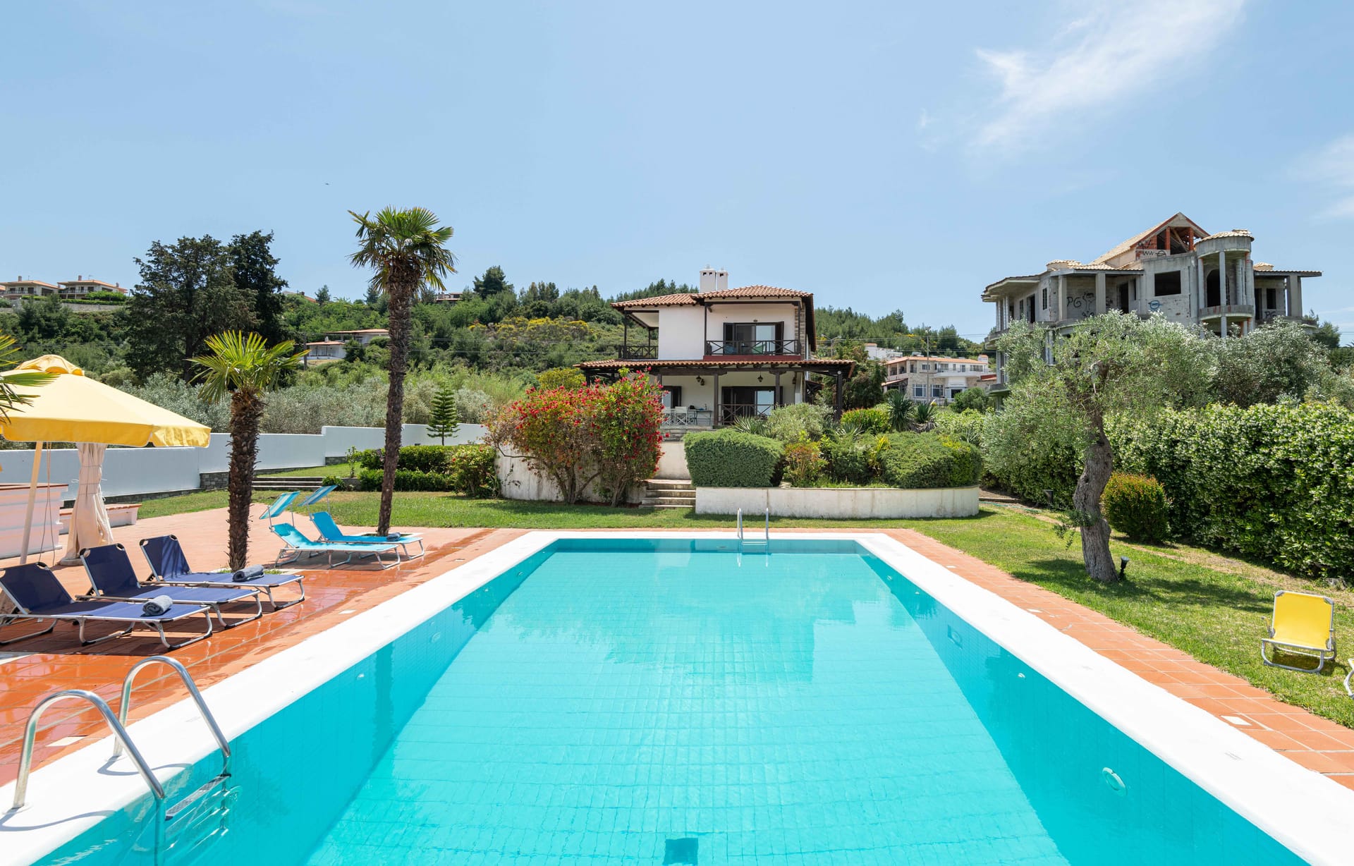 Escada Pool Villa near Hanioti