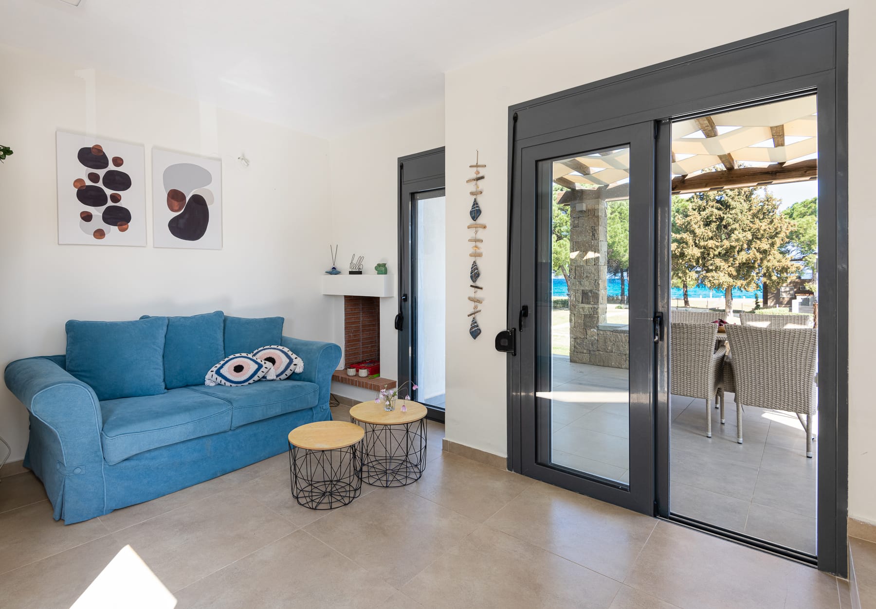 Amalthia Beachfront House in Pefkohori