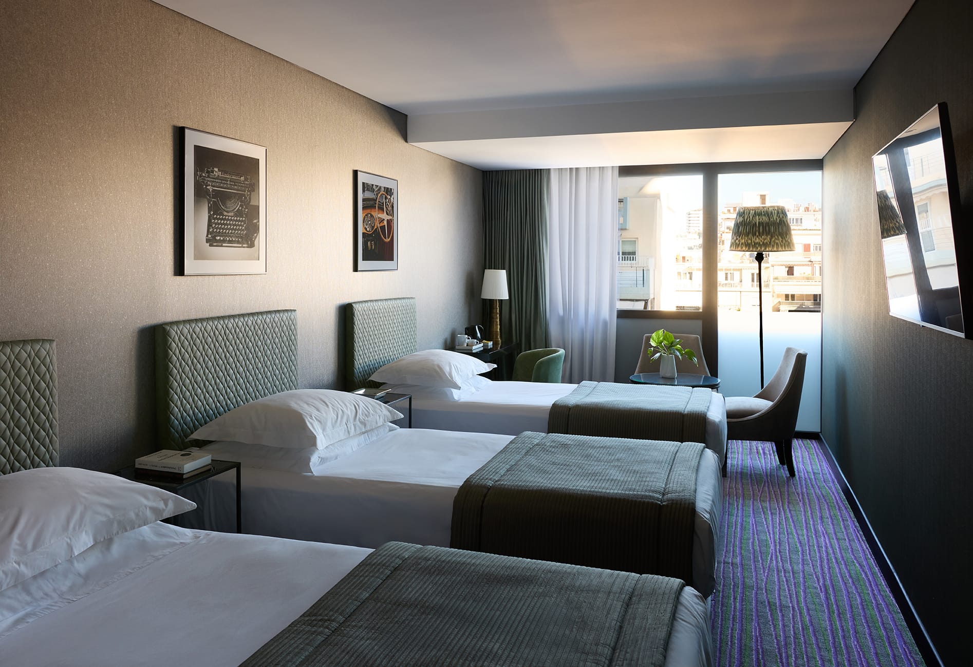 3 Single  Panoramic Triple Room