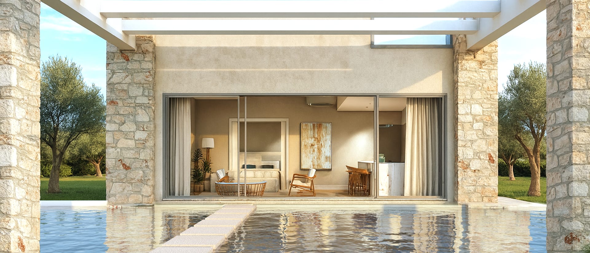 Villa Kappa Sea Front 3 Bedroom with heated private pool
