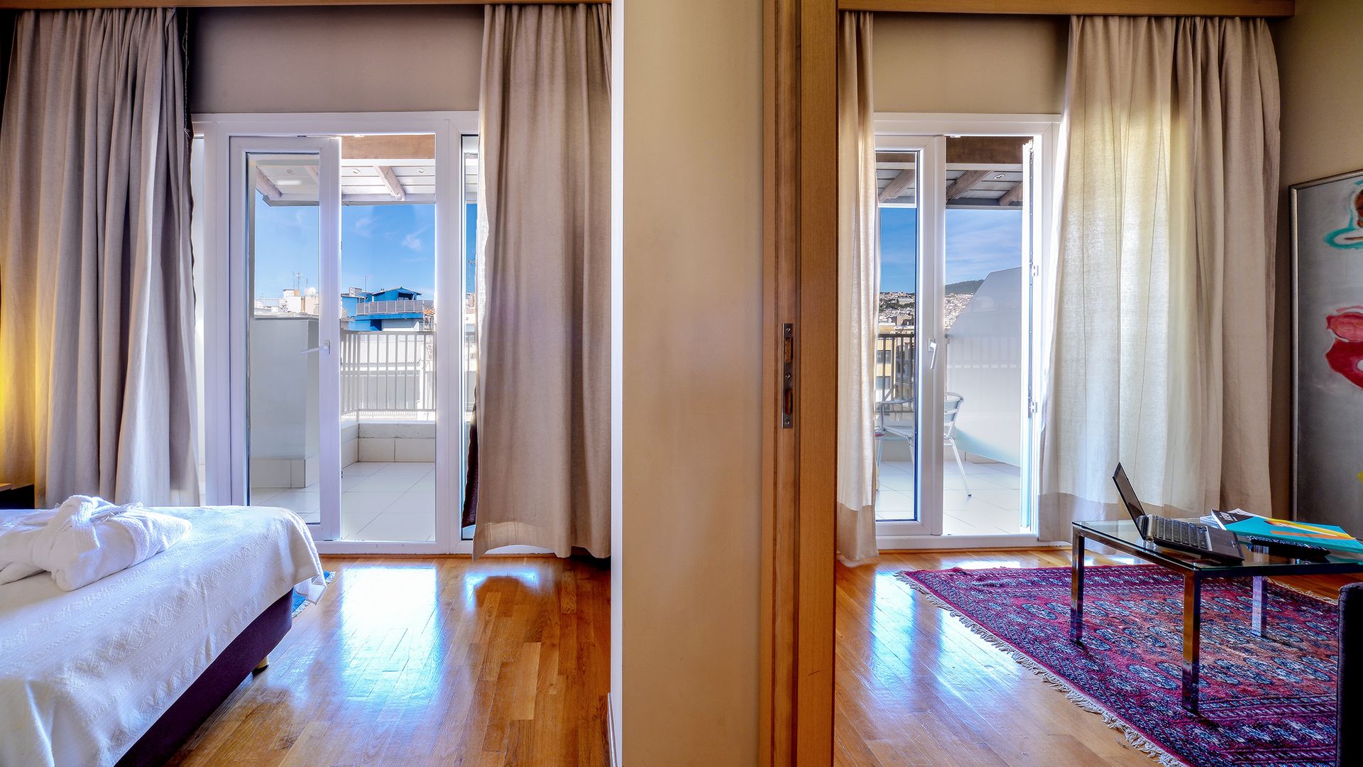 Penthouse Suite City View with large seated balcony