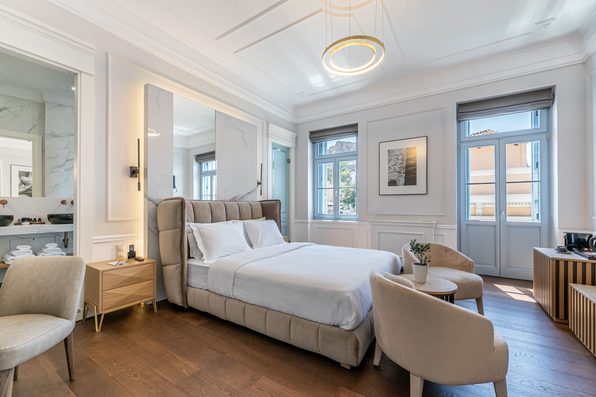 Elegant Suite with Partial Acropolis View