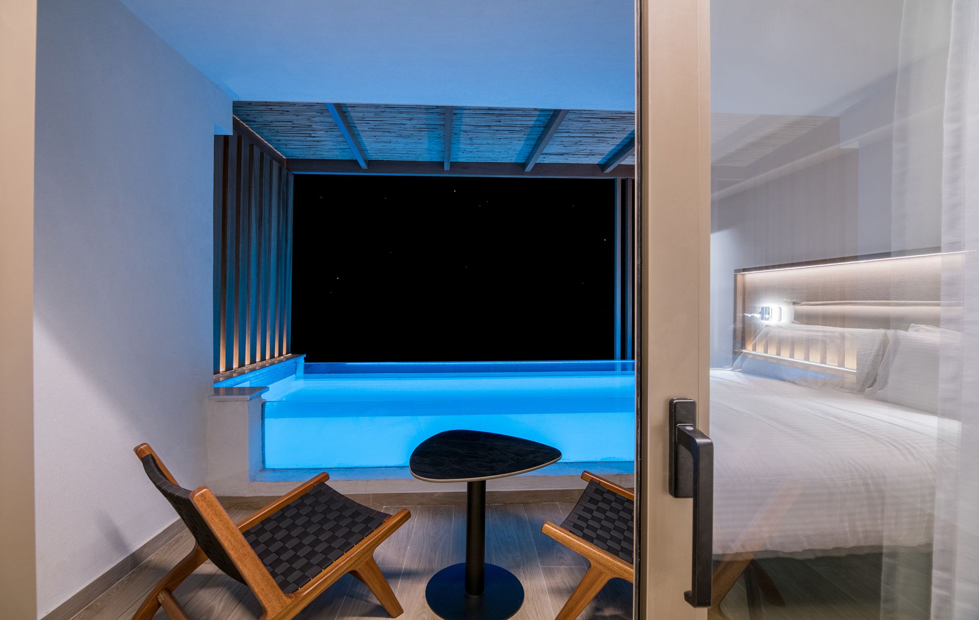 Dazzling Blue Sea View Heated Plunge Pool