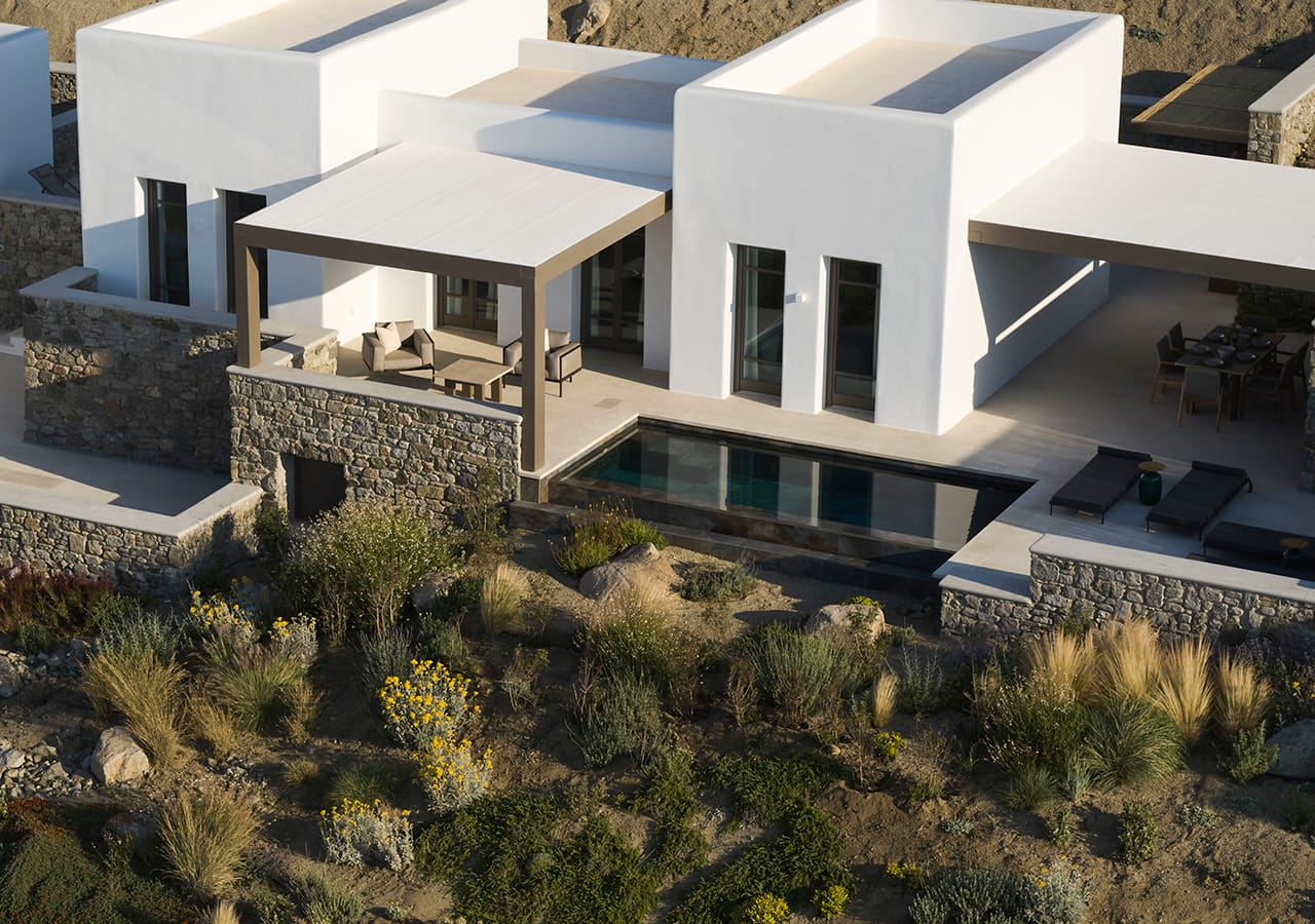 3 Bedroom | Rose Villa with Private Heated Pool | Mykonos Town – Megali Ammos